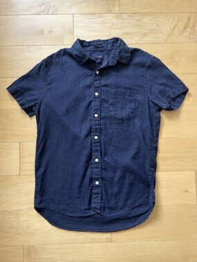 J. Crew Navy Short Sleeve Button Down - US M